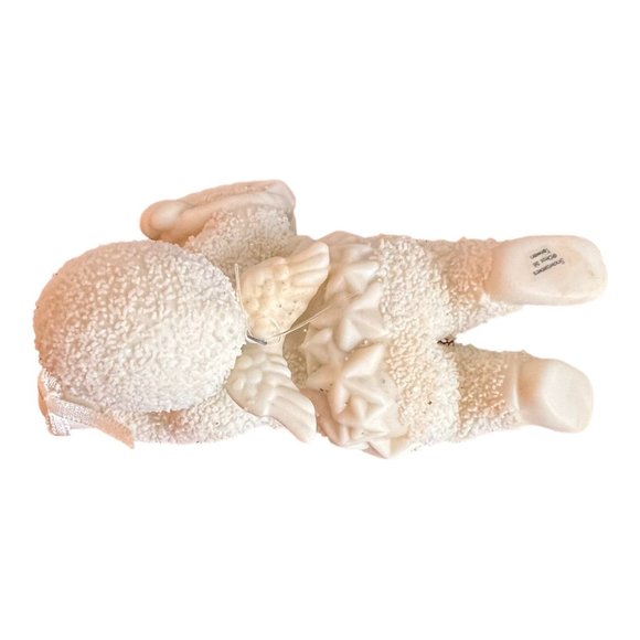 Dept 56 Snowbabies Flying Angel WITH BASKET OF STARS Ornament Porcelain Figurine - Picture 6 of 7
